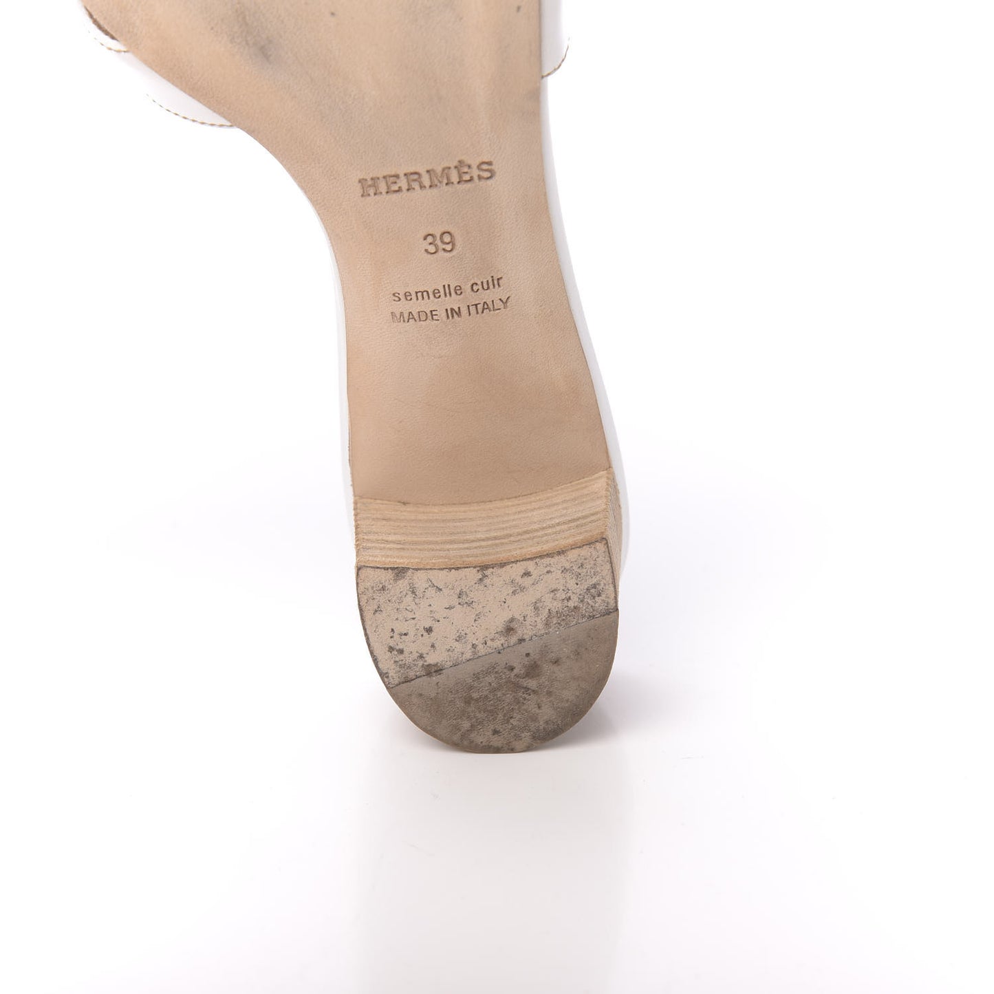 Calfskin Oasis Sandals 39 White