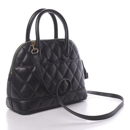 Balenciaga Nappa Calfskin Quilted Small Ville Top Handle Bag Black 3 of 10