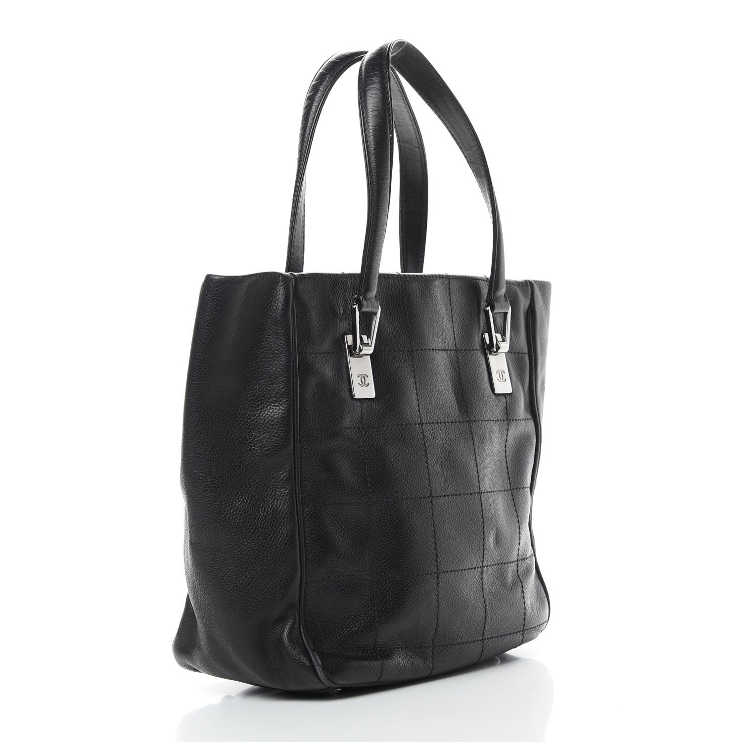 Chanel Caviar Square Stitched Tote Black 3 of 14