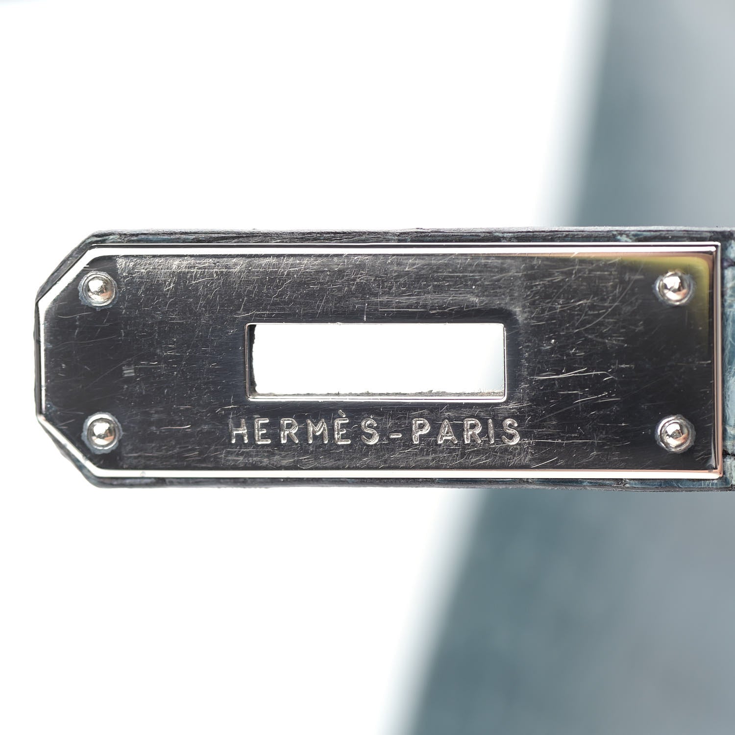 Hermes Shiny Porosus Crocodile Birkin 35 Bleu Roi 26 of 39