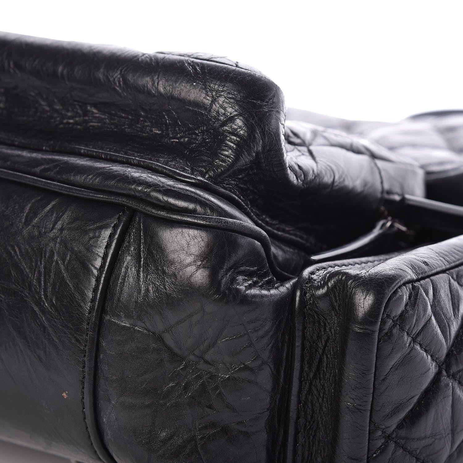 Chanel Aged Calfskin Quilted Large Casual Rock Backpack Black 12 of 14
