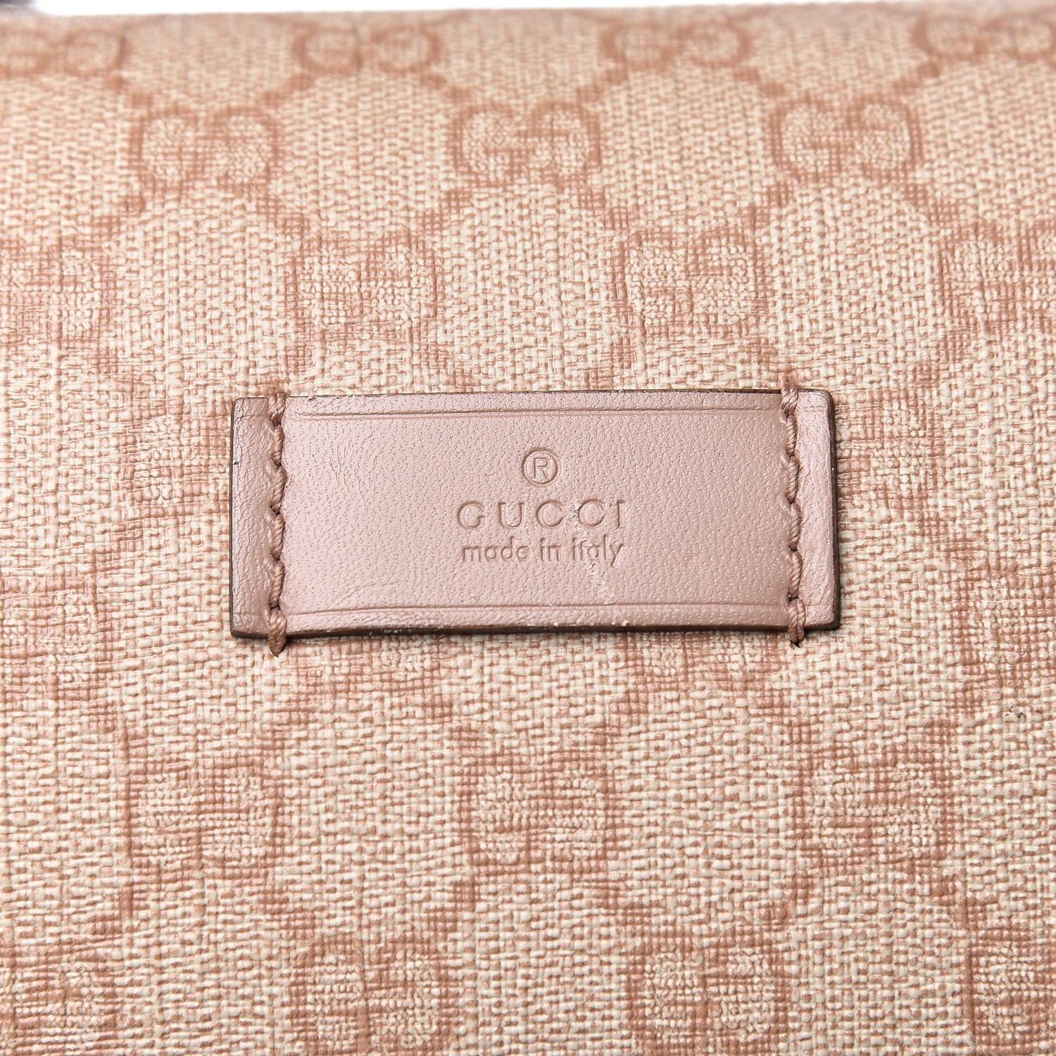Gucci GG Supreme Monogram Selleria Calfskin Four Wheel Carry On Suitcase Winter Rose 8 of 23