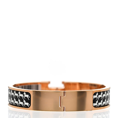 Hermes Enamel Cheval Pixel Clic Clac H Bracelet PM Black White 3 of 5