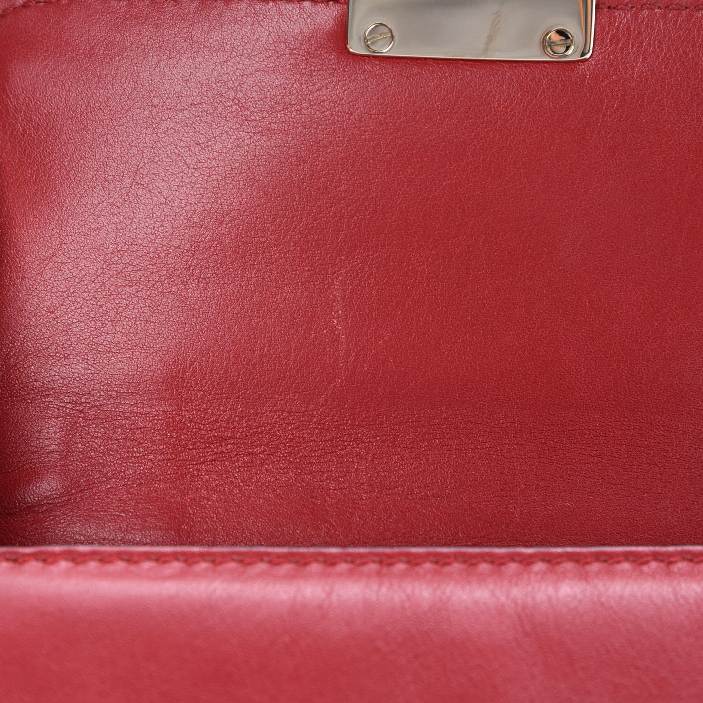 Vitello Mini Glam Lock Rockstud Flap Red