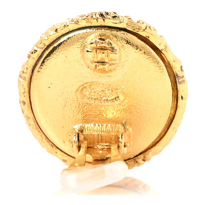 Chanel Textured CC Clip On Earrings Gold 4 of 5