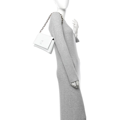 Christian Louboutin Naplak Patent Calfskin Monochrome Loubi54 Shoulder Bag White 2 of 11