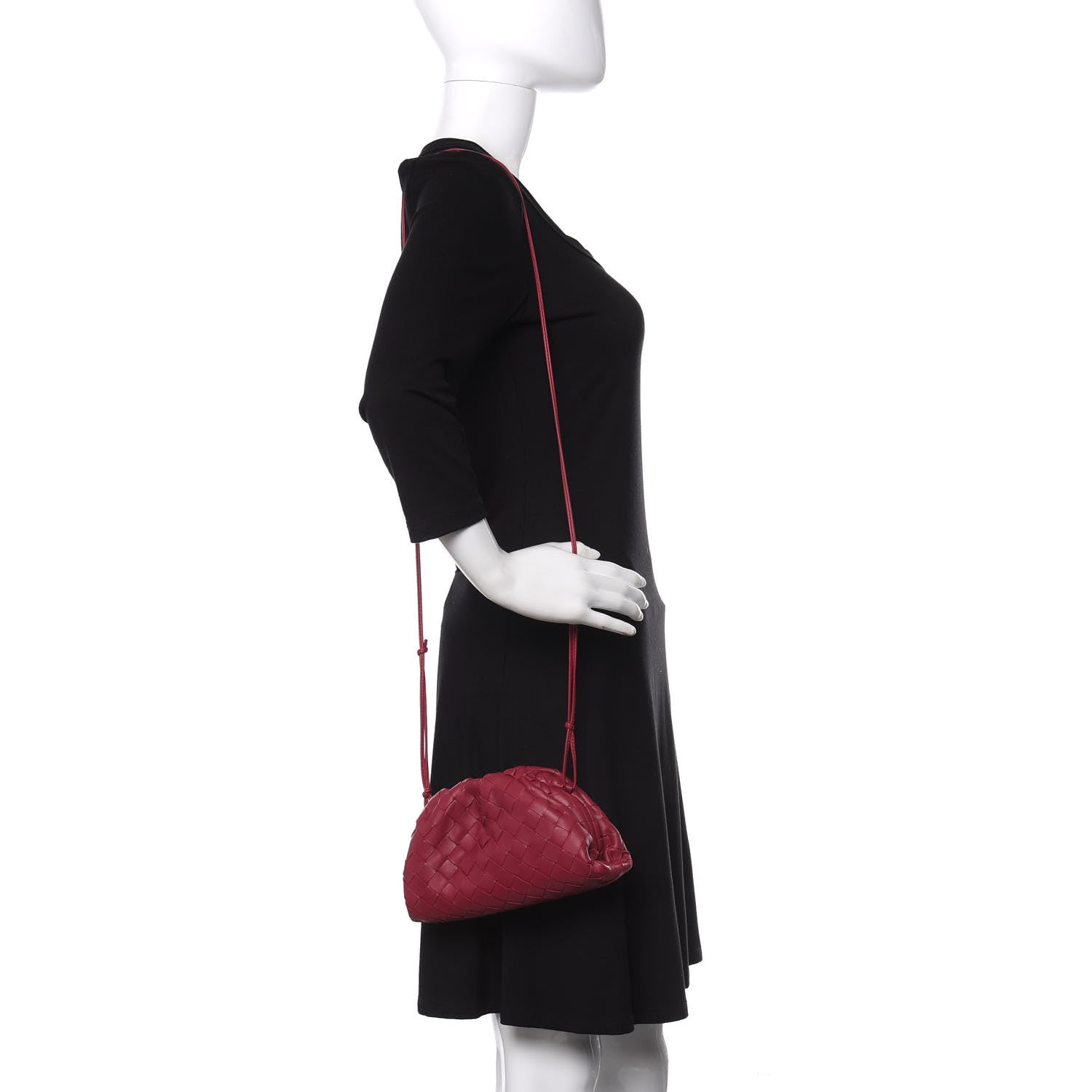 Bottega Veneta Nappa Intrecciato The Mini Pouch Amaranto 2 of 10