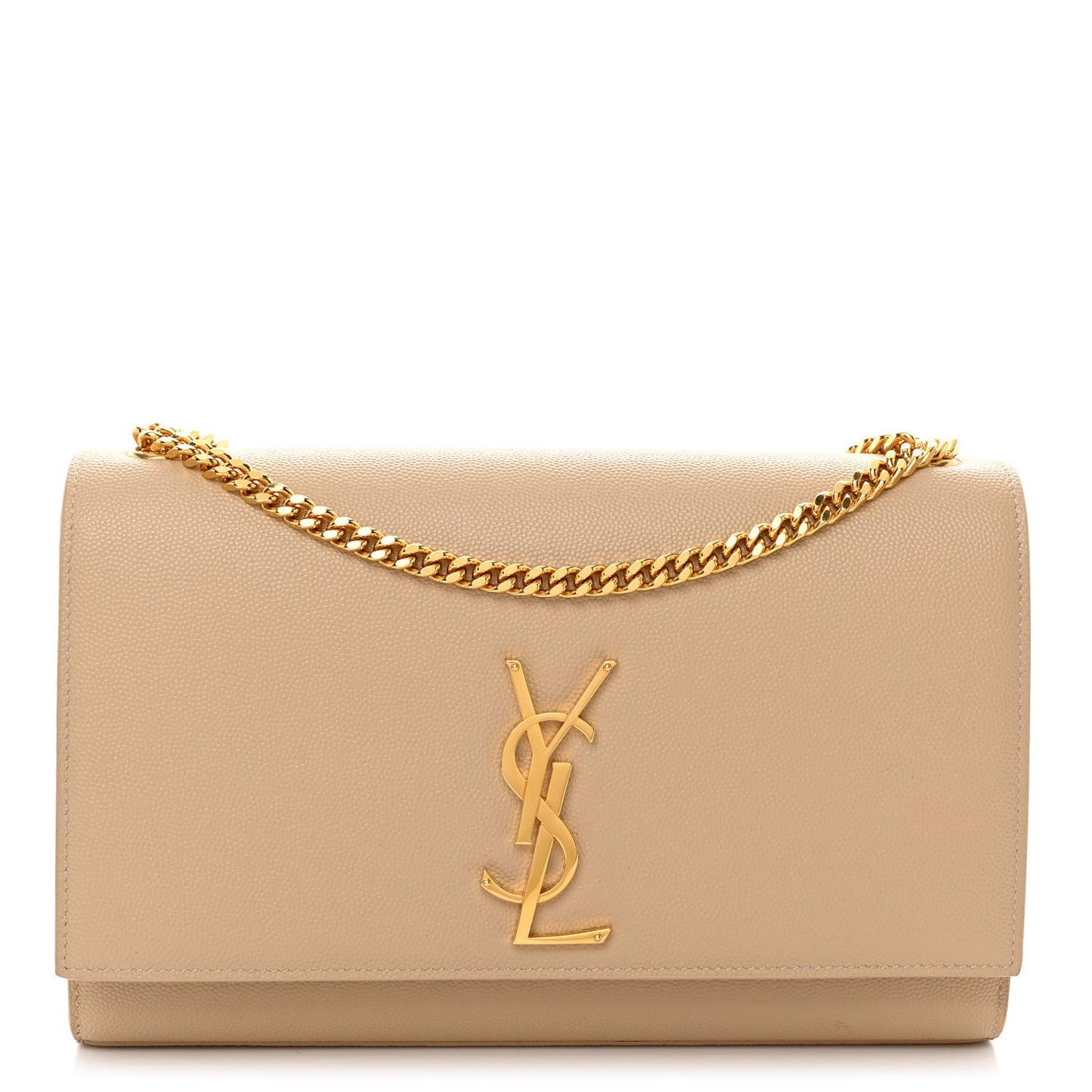 Grain De Poudre Medium Monogram Kate Satchel Dark Beige
