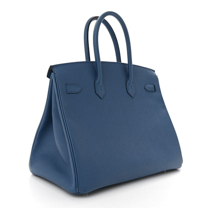 Hermes Epsom Birkin 35 Bleu Agate 5 of 25