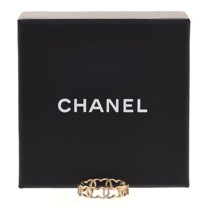 Chanel Metal CC Ring 54 6.75 Gold 5 of 5