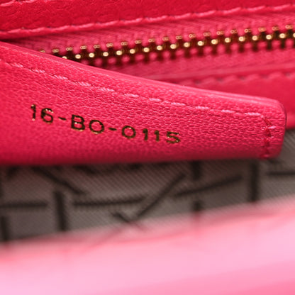 Christian Dior Lambskin Cannage Medium Lady Dior Pink 7 of 14