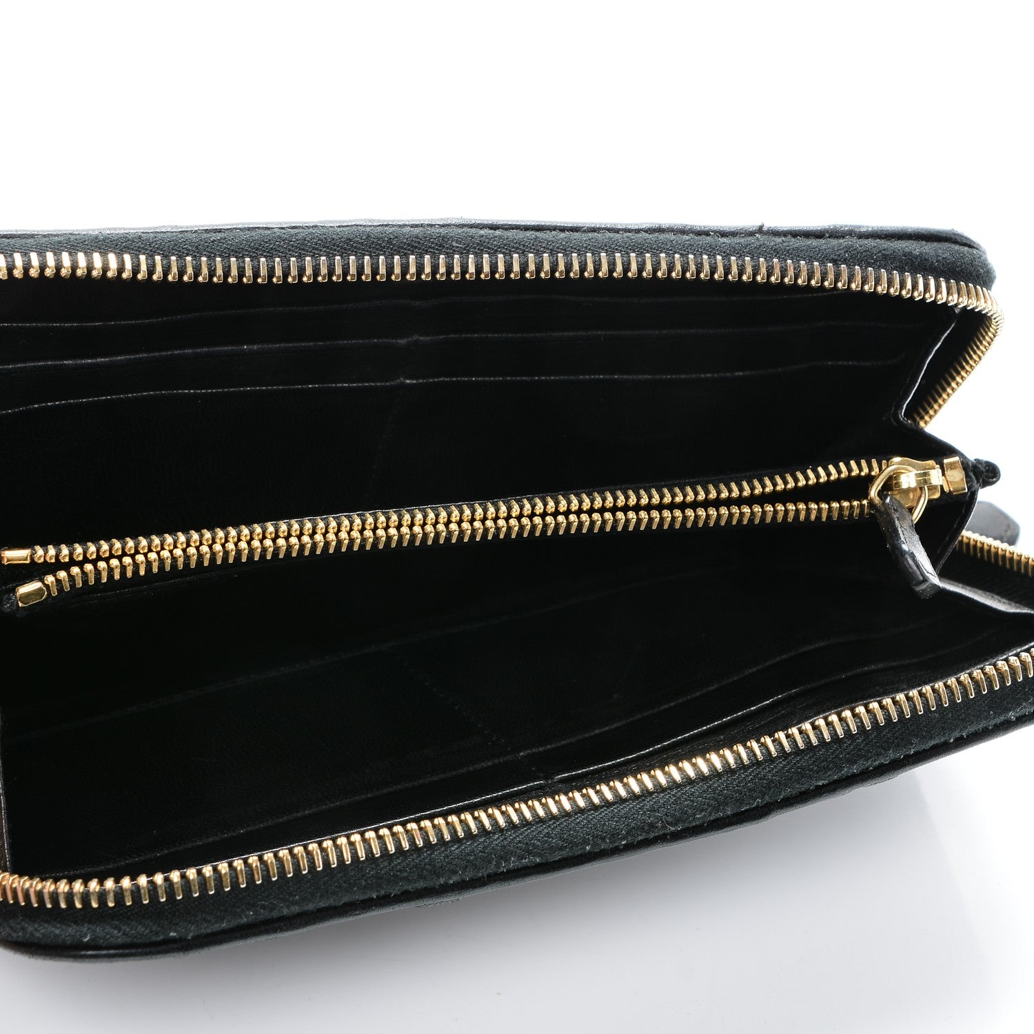 Prada Nappa Gaufre Zip Around Wallet Nero Black 5 of 6