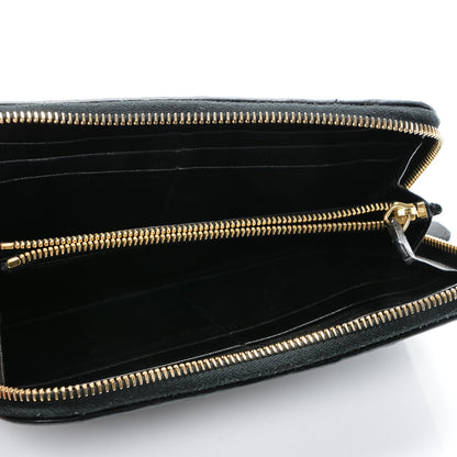 Prada Nappa Gaufre Zip Around Wallet Nero Black 5 of 6