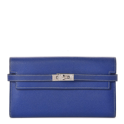 Hermes Epsom Kelly Longue Wallet Bleu Electrique Cobalt 1 of 13
