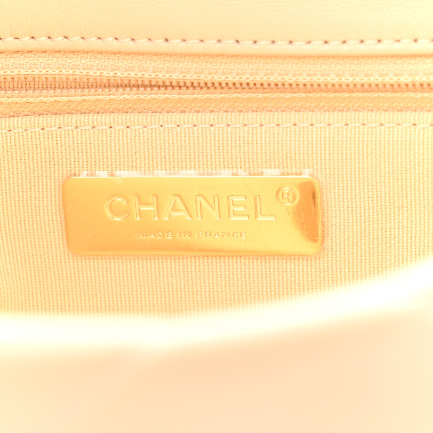 Chanel Lambskin Quilted Medium Chanel 19 Flap Beige 5 of 12