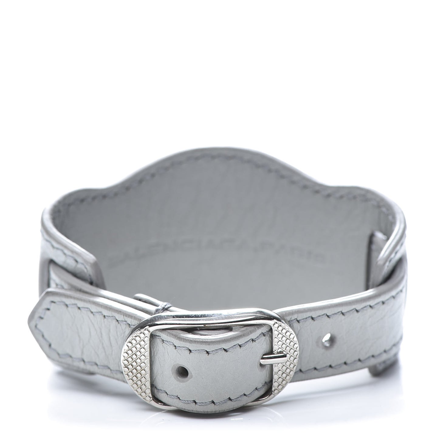 Agneau Arena Giant 12 Silver Hardware Bracelet Gris Glace