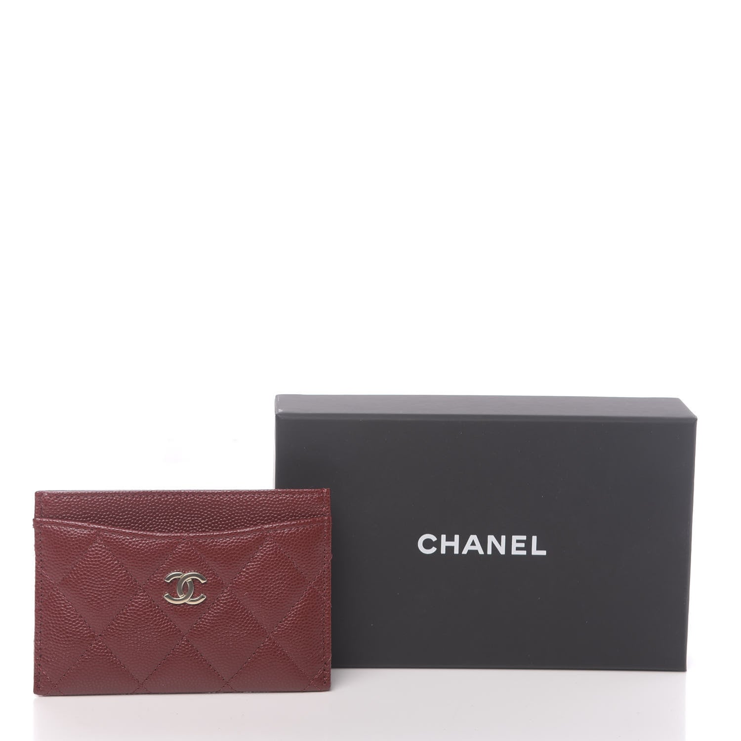 Chanel Caviar Quilted Card Holder Burgundy 9 of 9