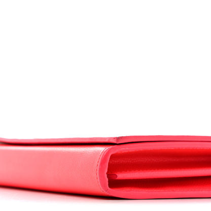 Saint Laurent Grain de Poudre Classic Letters Chain Wallet Fuchsia 10 of 14