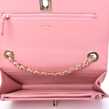 Chanel Lambskin Quilted Trendy CC Wallet On Chain WOC Pink 5 of 11
