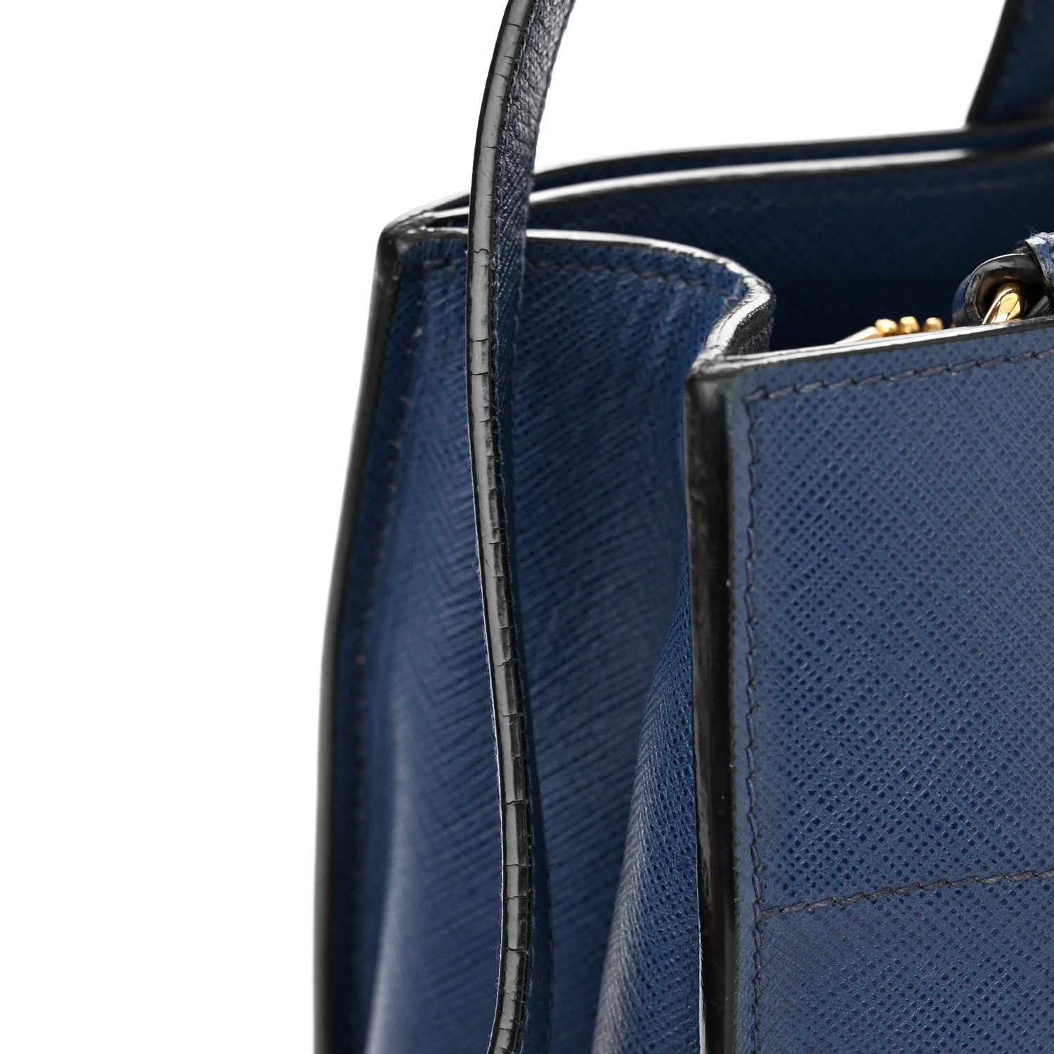 Prada Saffiano Soft Triple Pocket Tote Bluette 14 of 14