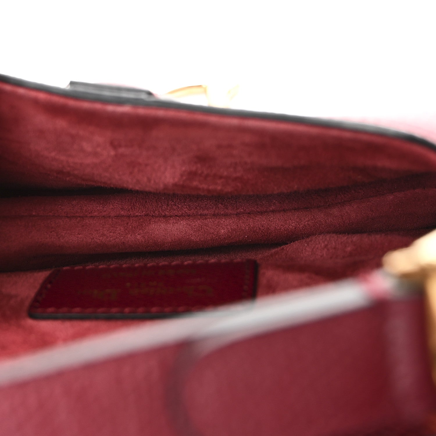 Christian Dior Grained Calfskin Mini Saddle Bag Red 5 of 9