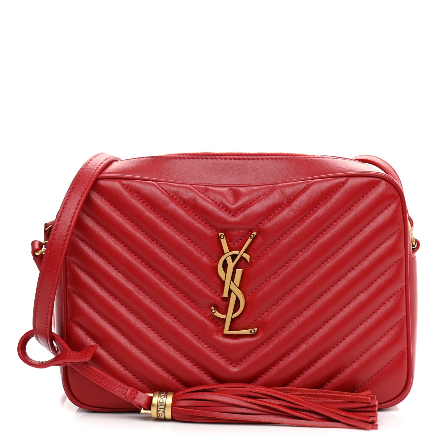 Calfskin Matelasse Monogram Lou Camera Bag Rouge Eros