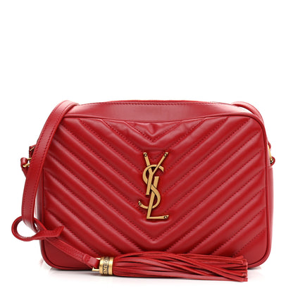Saint Laurent Calfskin Matelasse Monogram Lou Camera Bag Rouge Eros 1 of 11