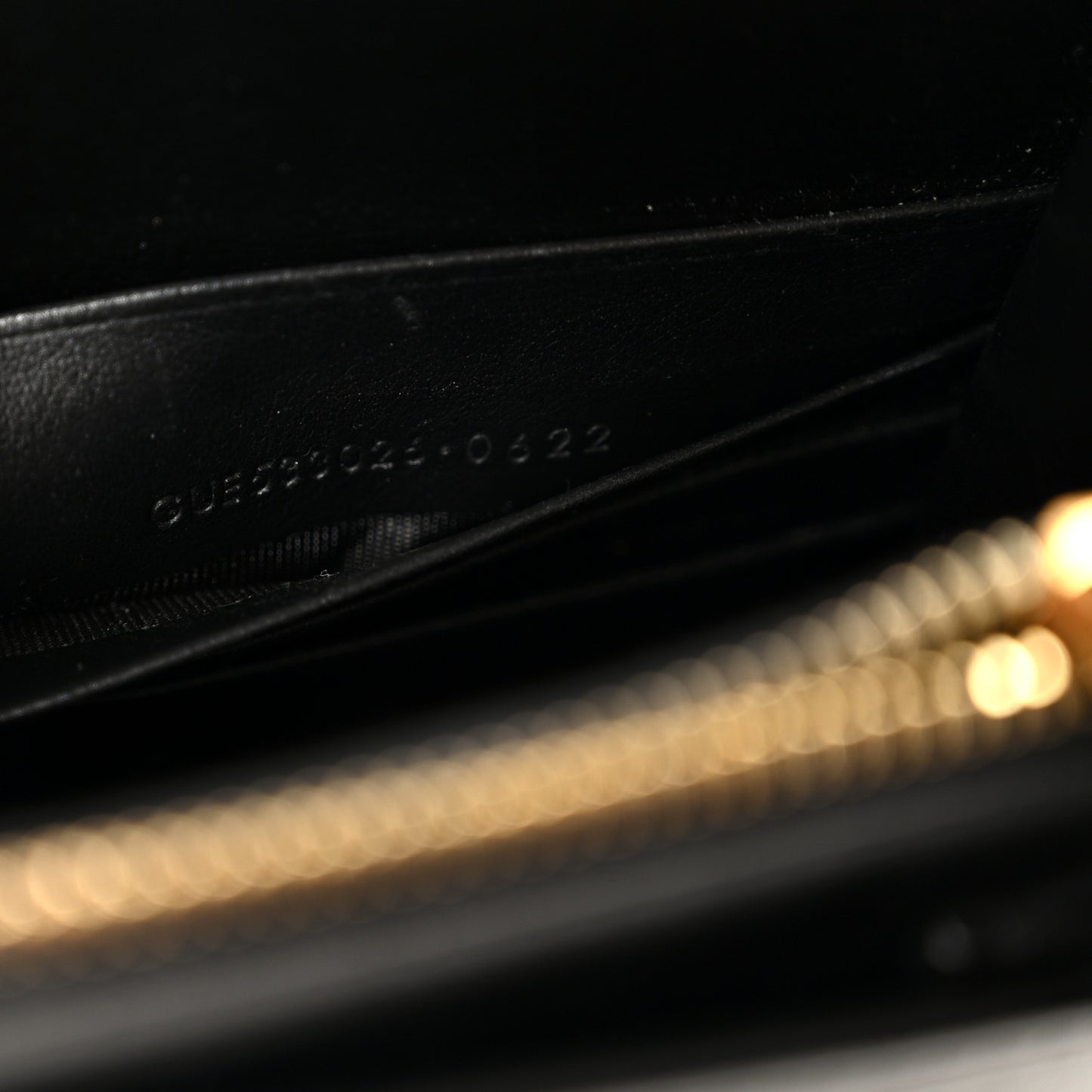 Calfskin Monogram Sunset Chain Wallet  Sunset Black