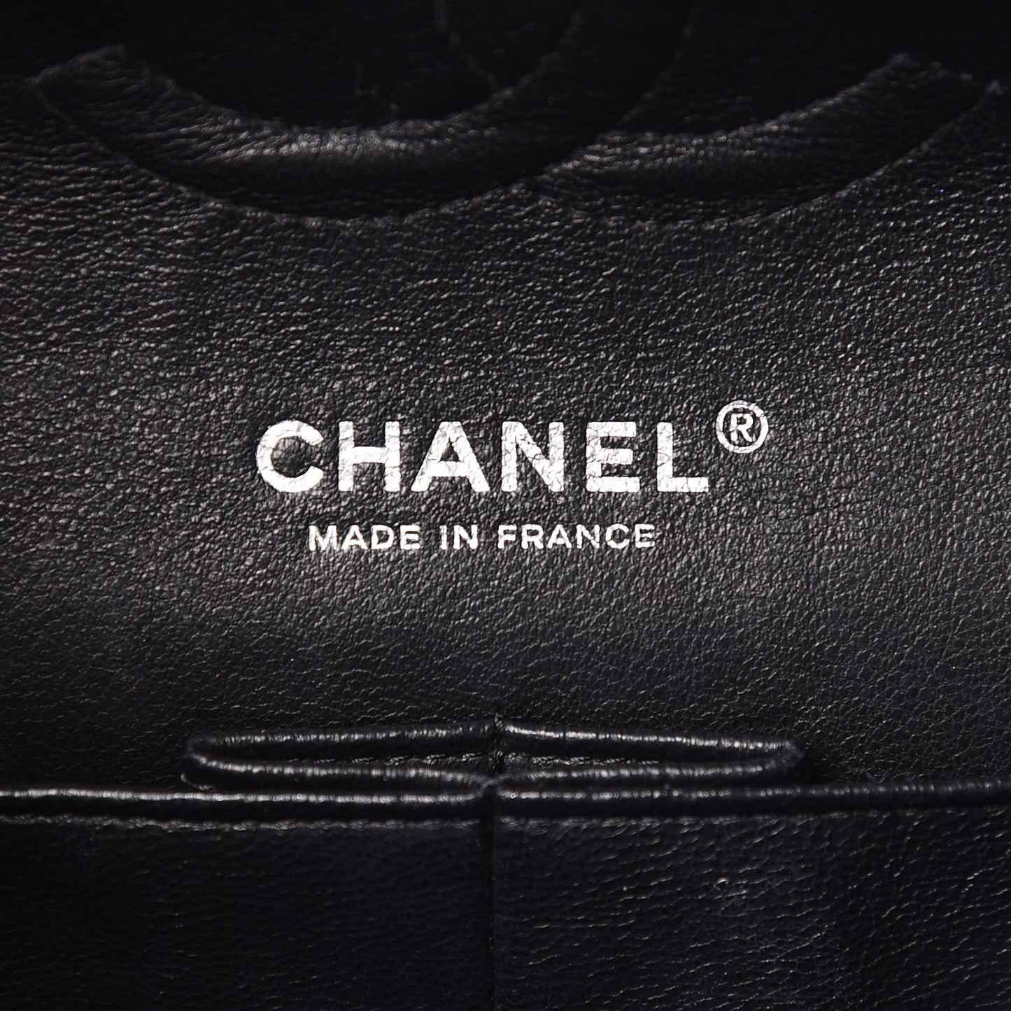 Patent Quilted Medium Double Flap Black
