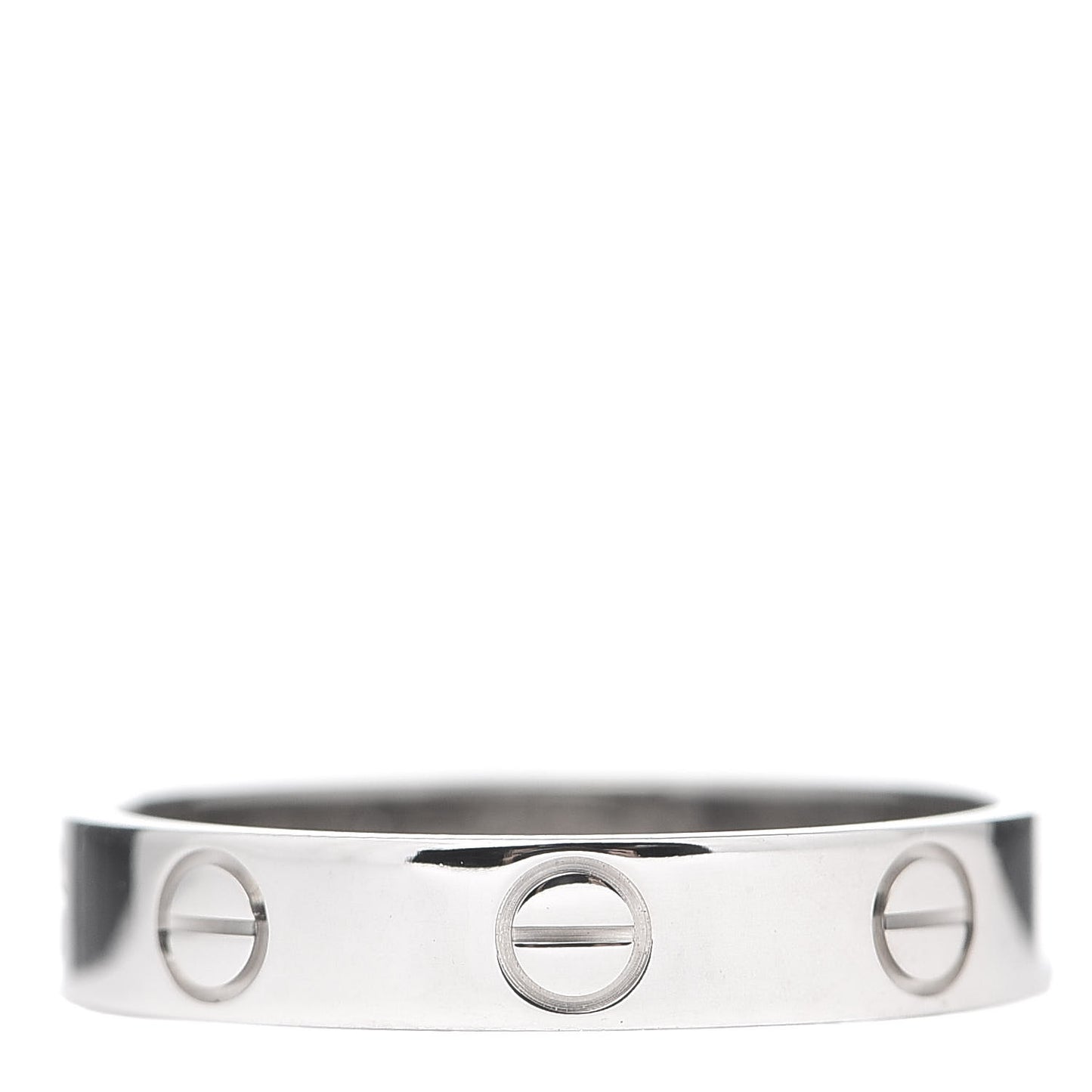 18K White Gold 3.5mm LOVE Wedding Band Ring 53 6.25