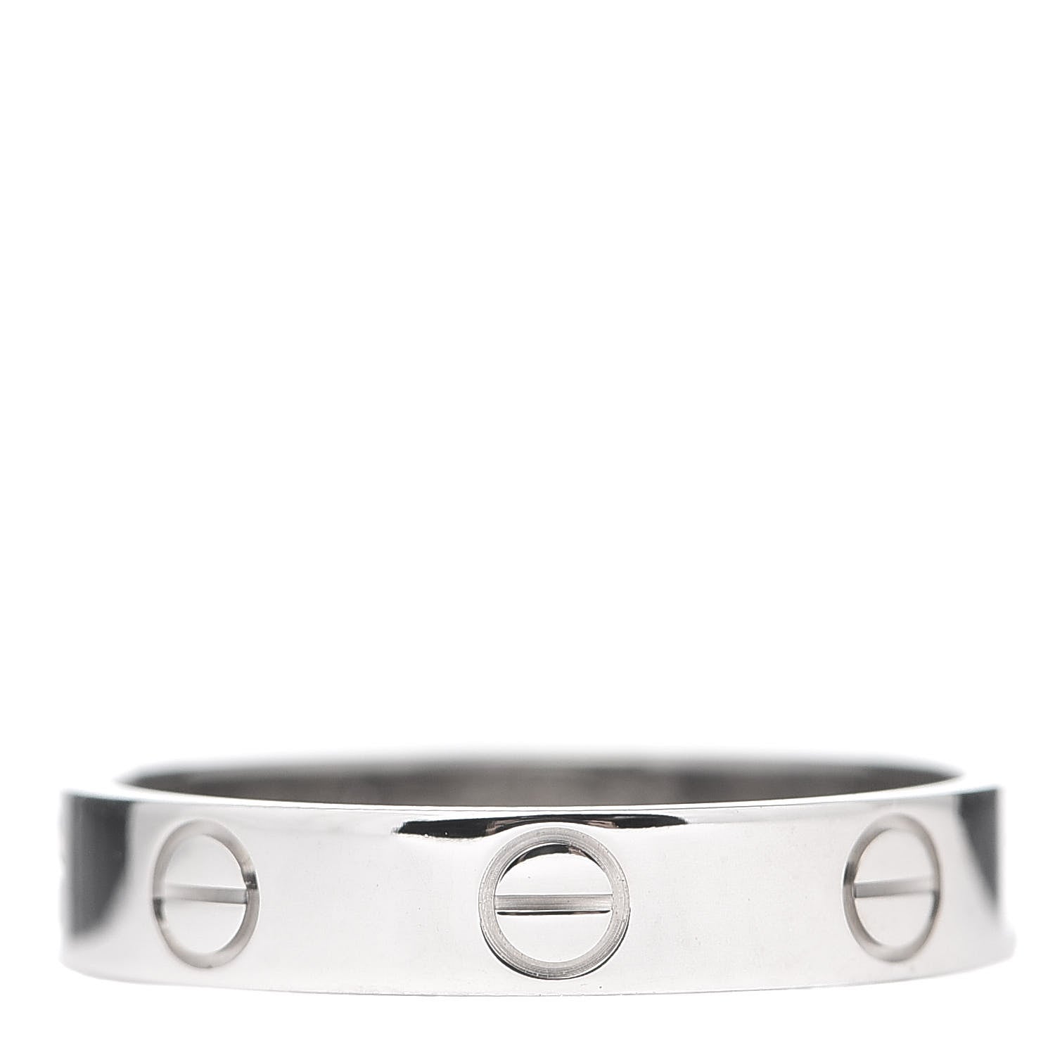 Cartier 18K White Gold 3.5mm LOVE Wedding Band Ring 53 6.25 1 of 5
