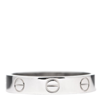 Cartier 18K White Gold 3.5mm LOVE Wedding Band Ring 53 6.25 1 of 5