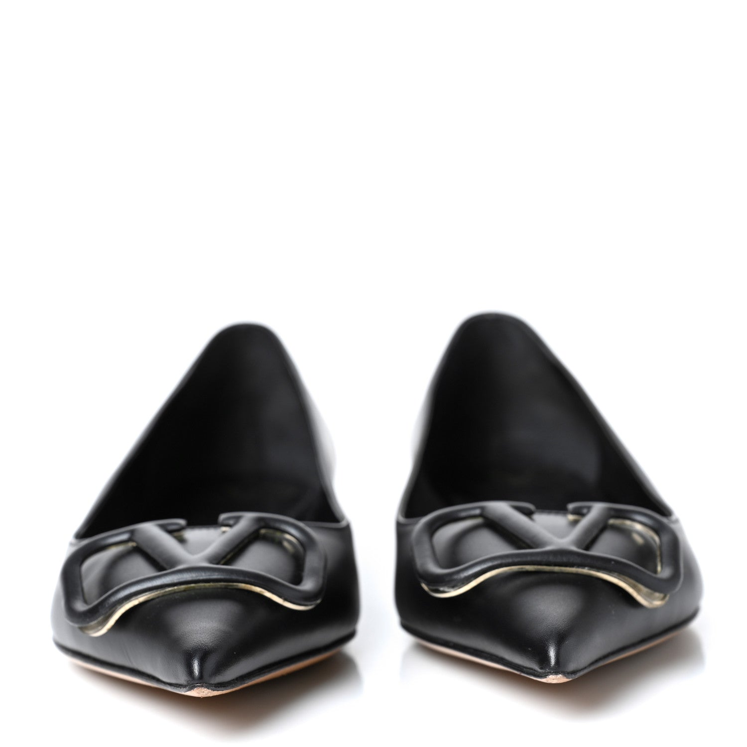 Valentino Garavani Nappa Vlogo Flats 37 Black 2 of 8