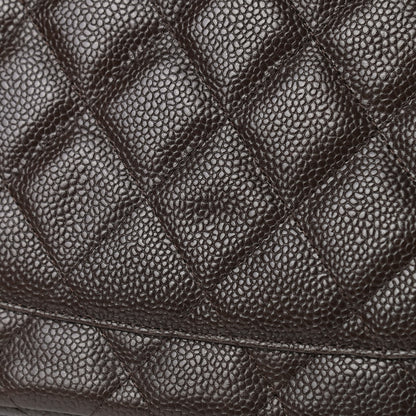 Chanel Caviar Quilted Jumbo Single Flap Dark Brown 13 of 13