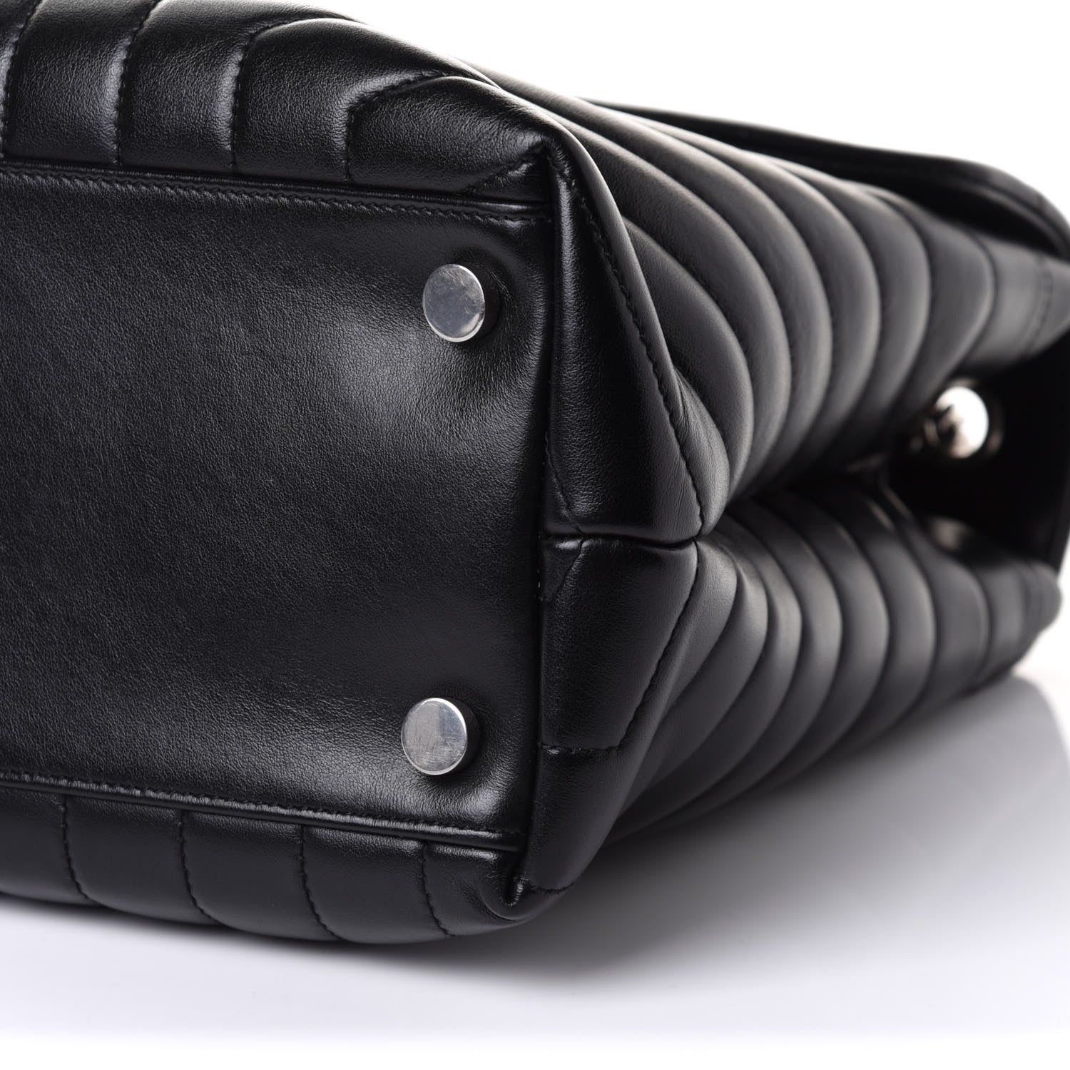 Saint Laurent Calfskin Y Quilted Monogram Large Loulou Chain Satchel Black 10 of 10