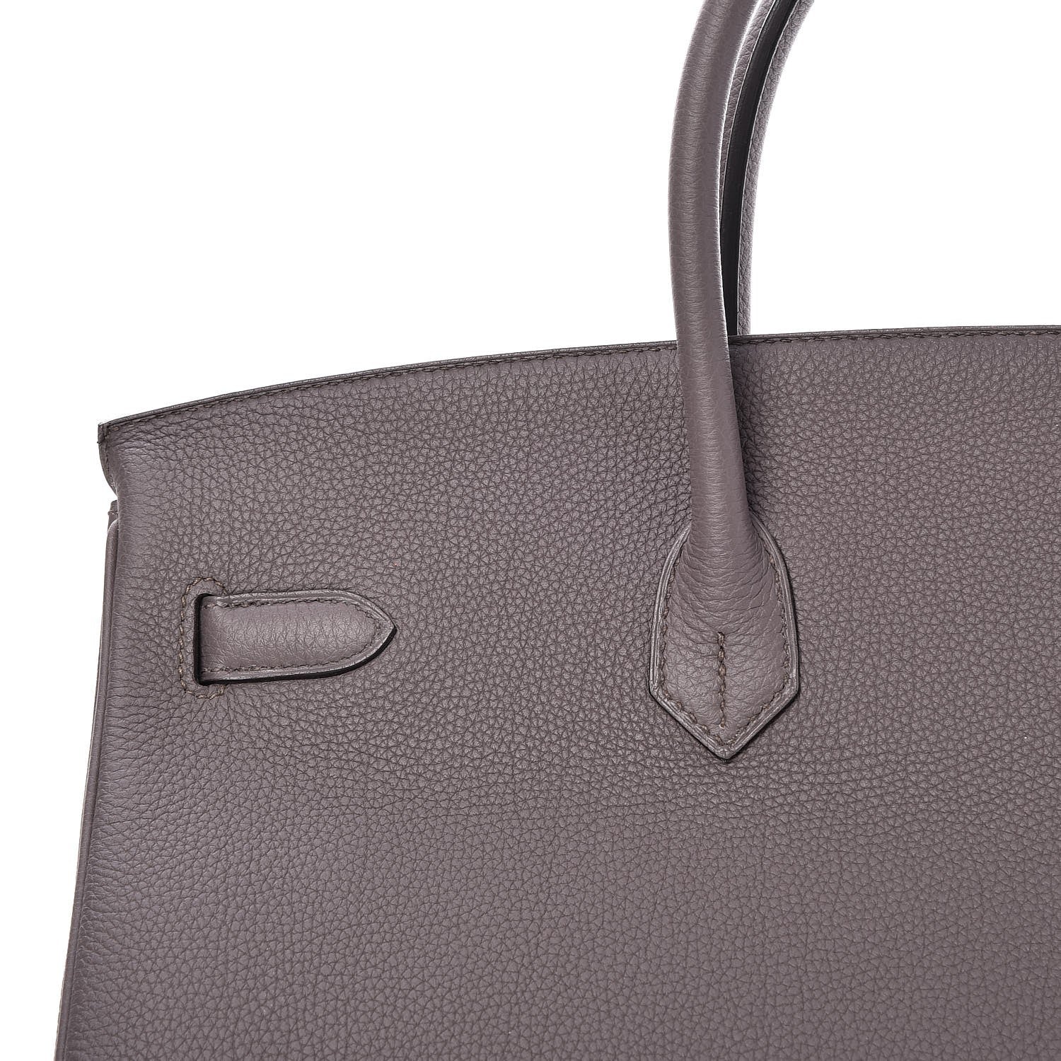 Hermes Togo Birkin 40 Etain 27 of 35