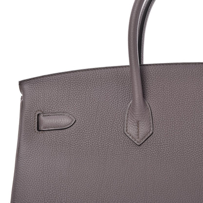 Hermes Togo Birkin 40 Etain 27 of 35