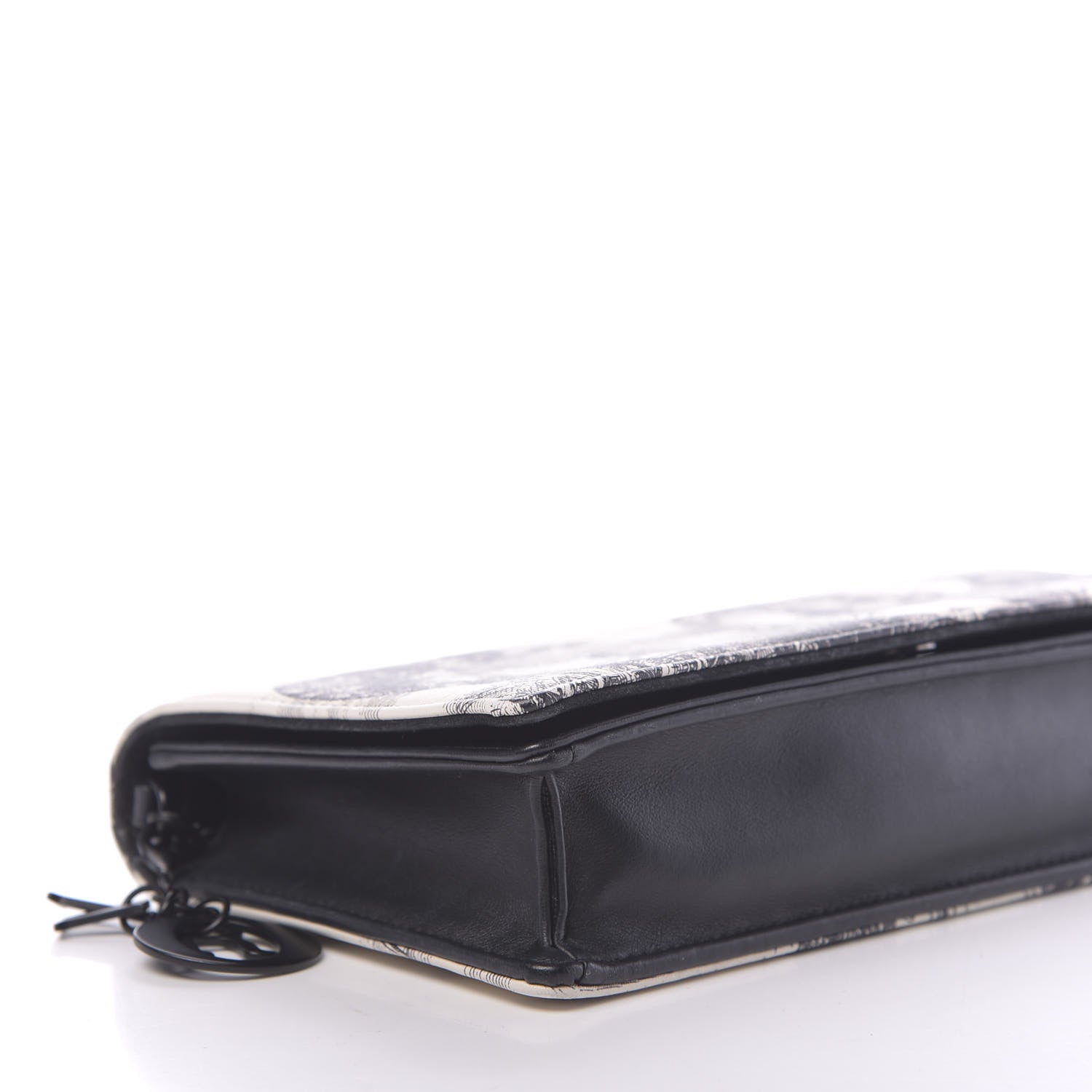 Christian Dior Calfskin Toile de Jouy Carnivora Wallet On Chain Pouch White 9 of 12