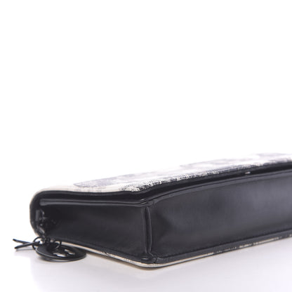 Christian Dior Calfskin Toile de Jouy Carnivora Wallet On Chain Pouch White 9 of 12