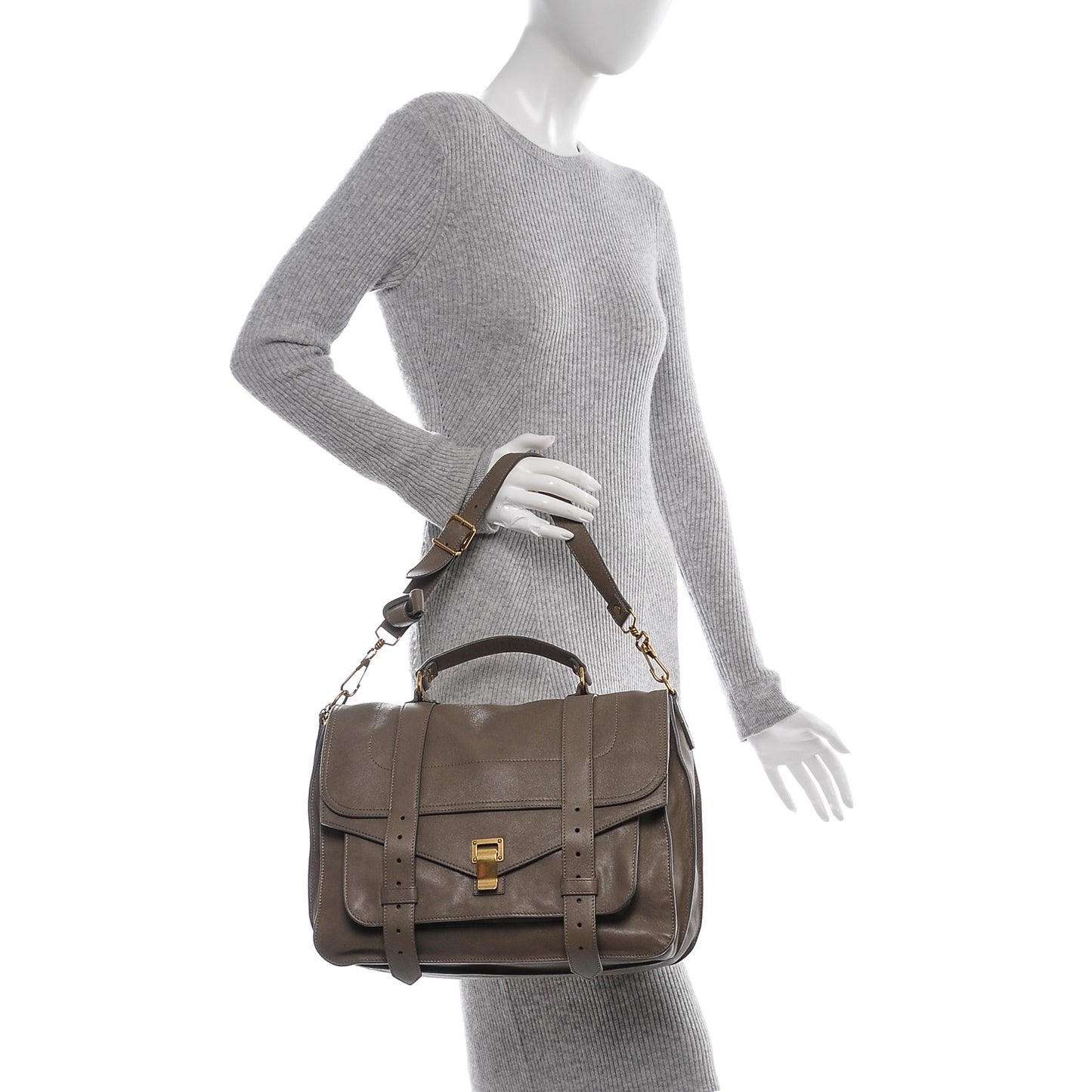 Lambskin Large PS1 Satchel Smoke