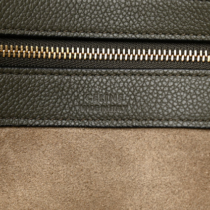 Celine Soft Grained Calfskin Small Belt Cabas Phantom Army Green 5 of 9