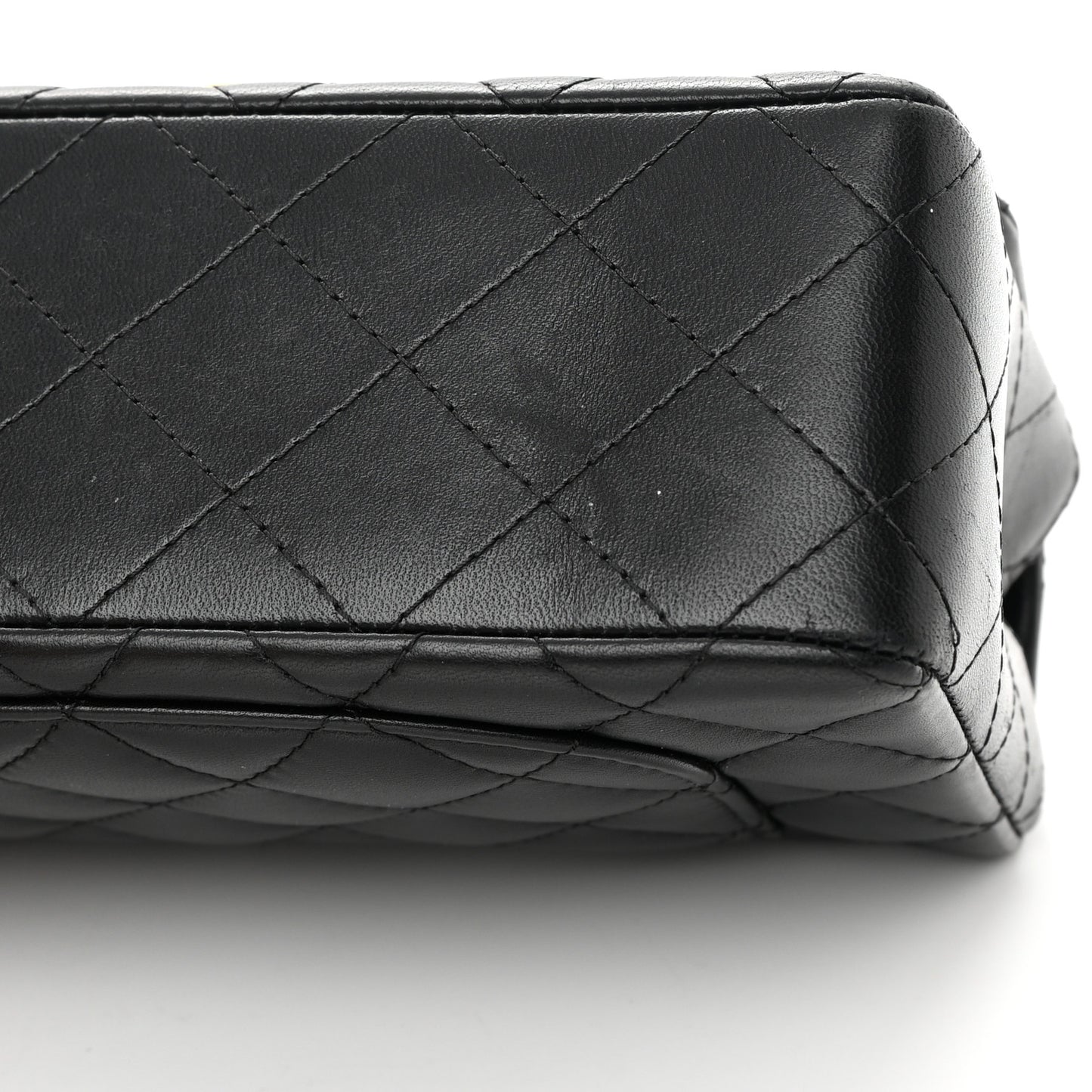 Lambskin Quilted Mini Rectangular Flap Black