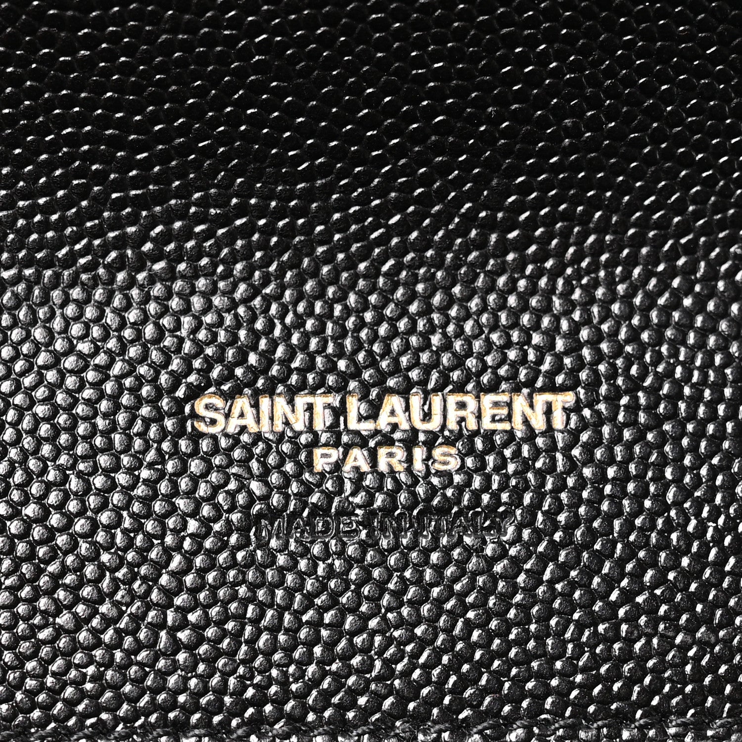 Saint Laurent Grain De Poudre Matelasse Chevron Monogram Envelope Clutch Black 6 of 8