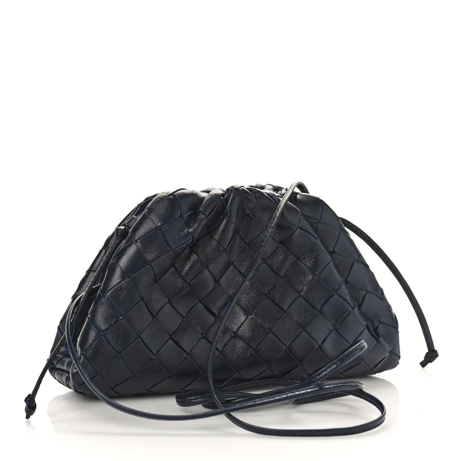 Bottega Veneta Nappa Intrecciato The Mini Pouch Navy 3 of 9