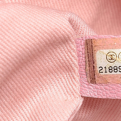 Chanel Woven Straw Raffia Large Deauville Tote Pink 7 of 31