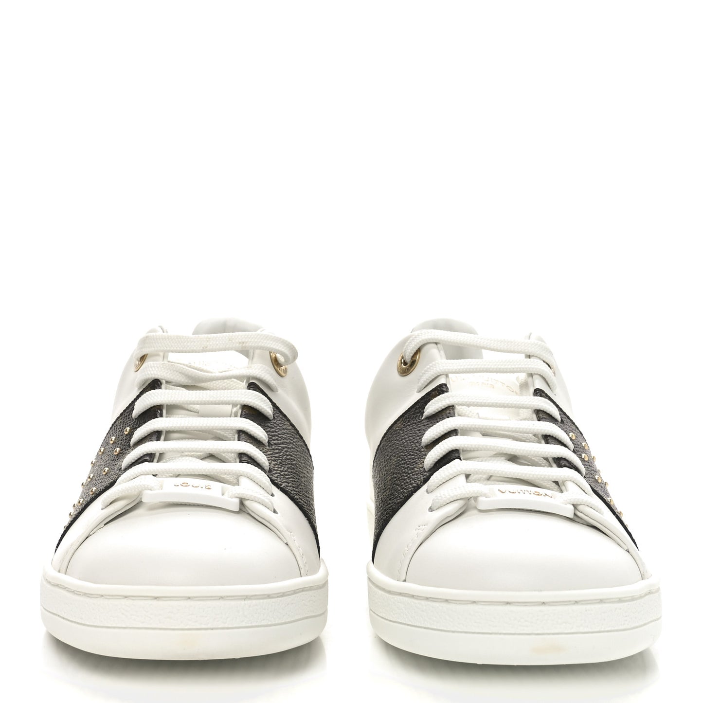 Monogram Stud Front Row Sneaker 38 White