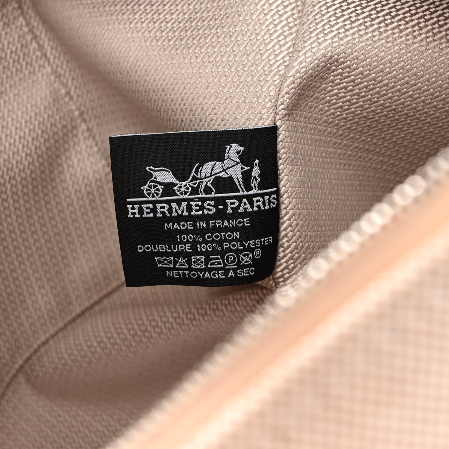 Hermes Canvas Large Bride-A-Brac Pouch Natural Orange 6 of 9