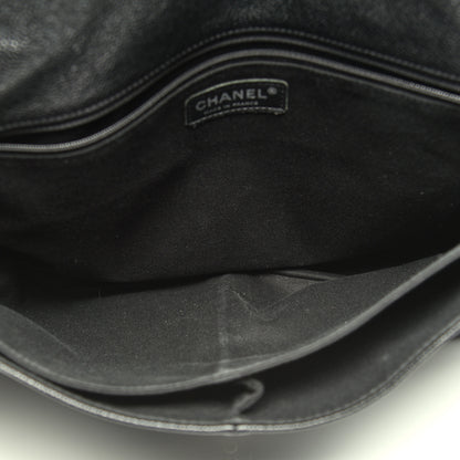 Chanel Grained Calfskin Large Natural Beauty Flap Black 5 of 13
