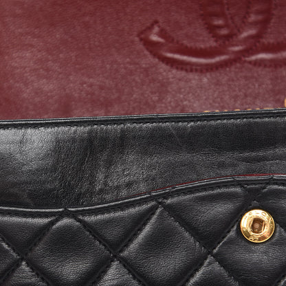 Chanel Lambskin Quilted Medium Double Flap Black 16 of 30