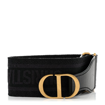 Christian Dior Canvas Embroidered Large Book Belt 75 30 Anthracite 1 of 5